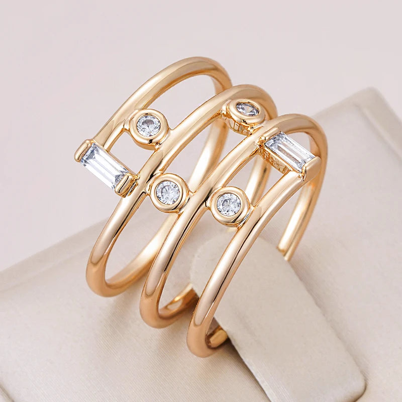 DRAVEN — Rose Gold Geometric Hollow Ring