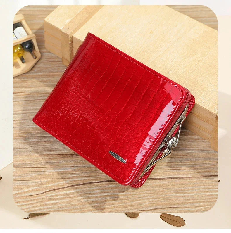 Luxury Genuine Leather Wallet Women Short Clip Purse – Elegant Men's Accessory | Accessorio Uomo Elegante