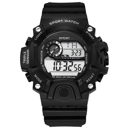 Tactical Edge – Men’s Digital Sport Watch with Luminous Display & Alarm – Elegant Men's Accessory | Accessorio Uomo Elegante
