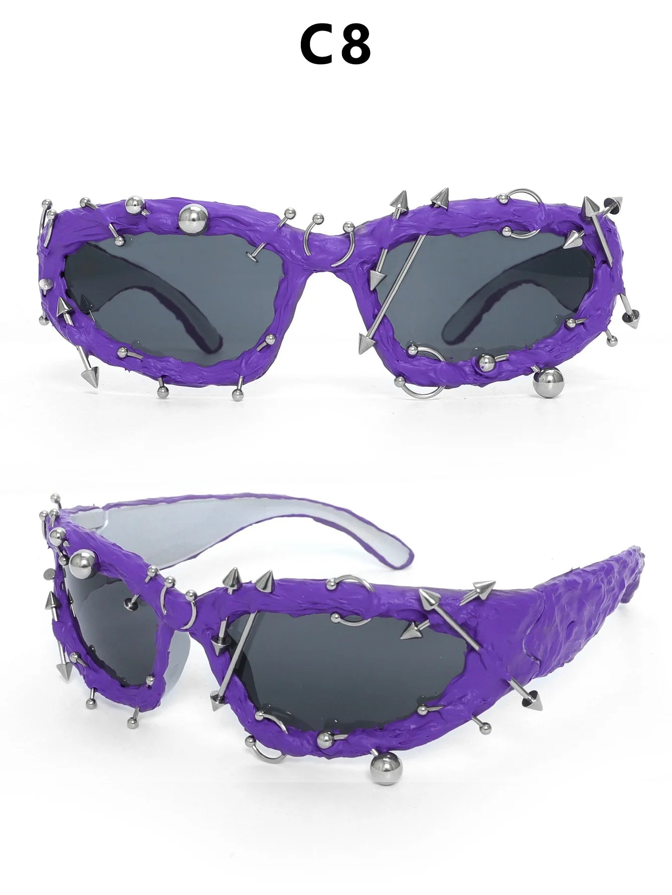 DRAVEN — Twisted Frame Sunglasses – Handmade Y2K Retro Shades