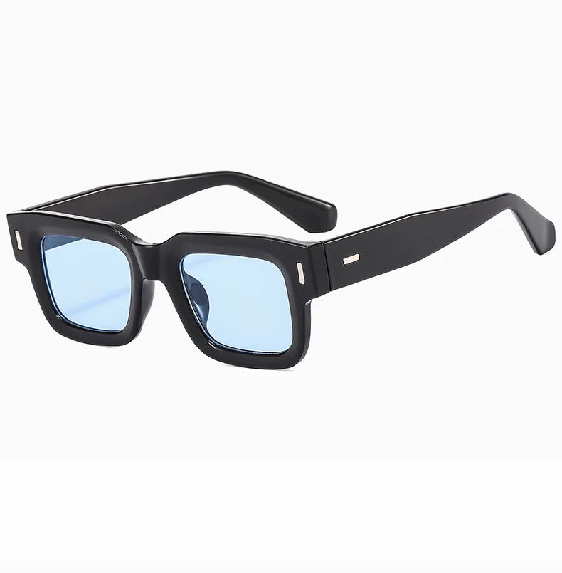 DRAVEN — Designer Square Sunglasses – Ocean Color Rivet Design