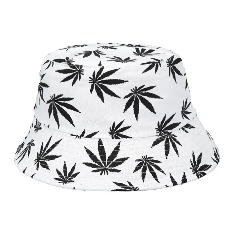 DRAVEN — Weed Print Bucket Hat – Unisex Summer Streetwear