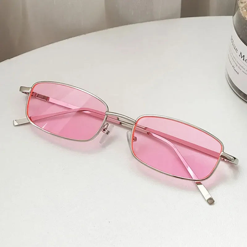 DRAVEN — Small Rectangle Sunglasses – Vintage Metal Frame