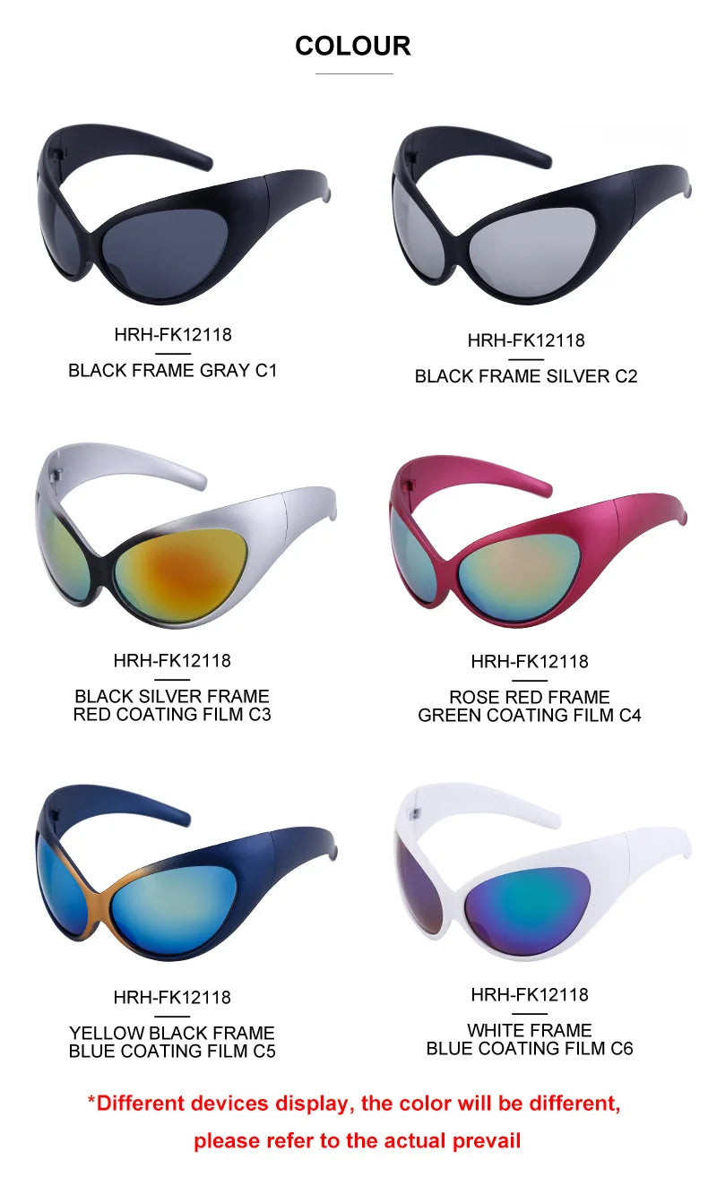 DRAVEN — Retro Futuristic Sunglasses – Steampunk Y2K Style