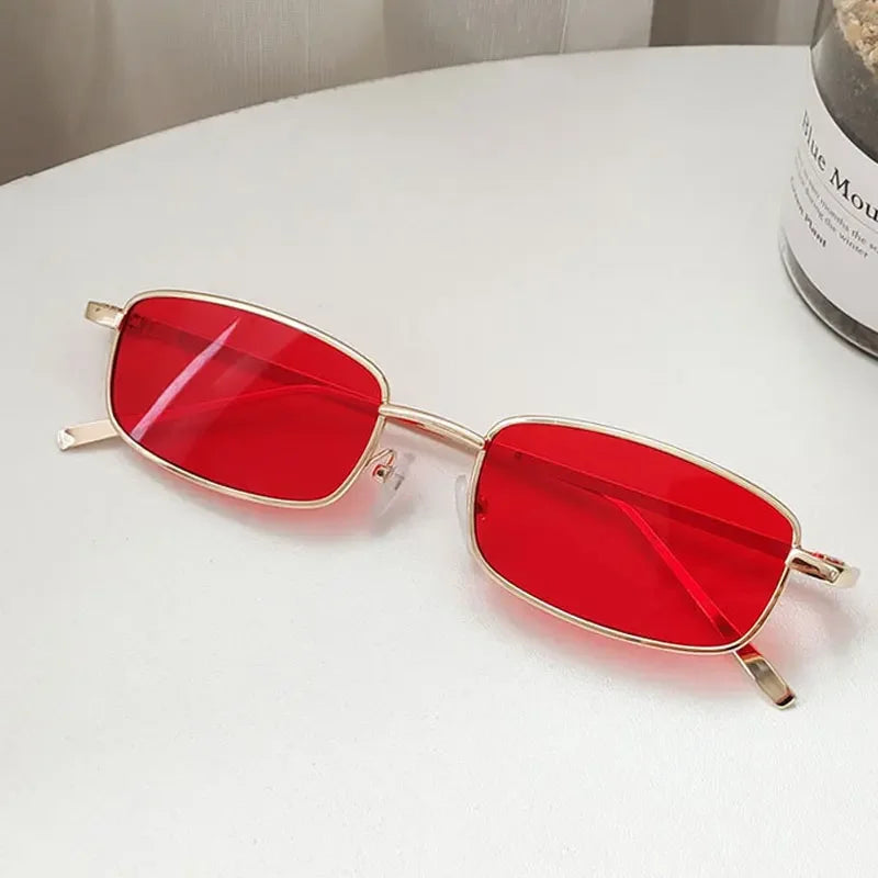 DRAVEN — Small Rectangle Sunglasses – Vintage Metal Frame