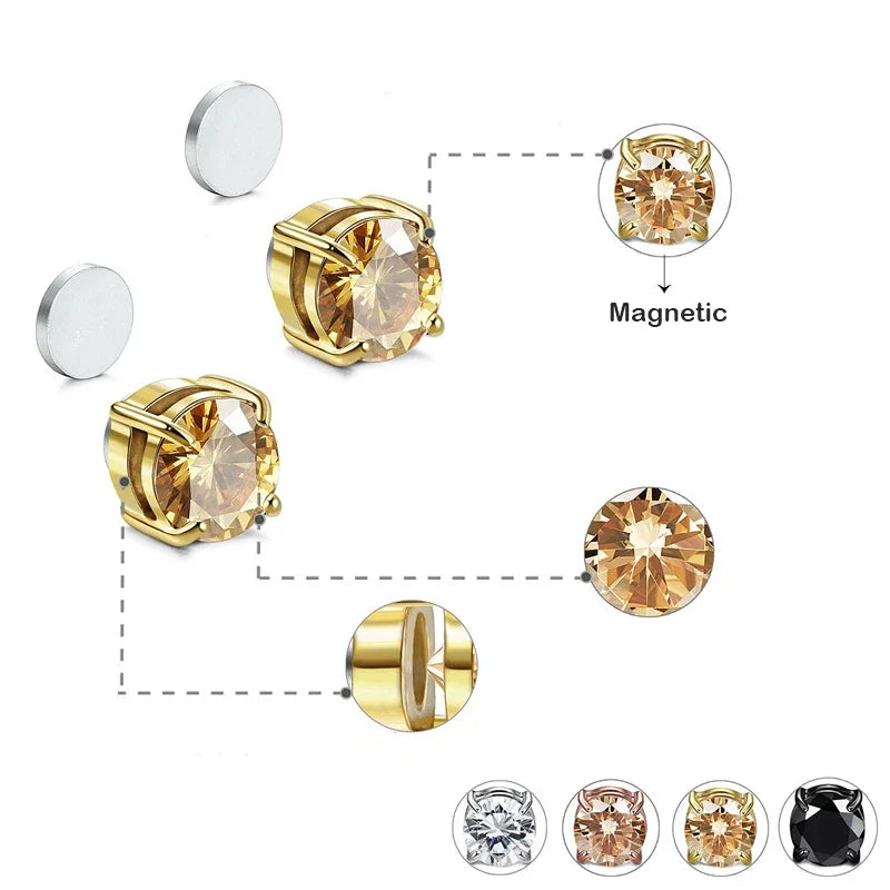 DRAVEN — Shining Zircon Magnetic Ear Studs