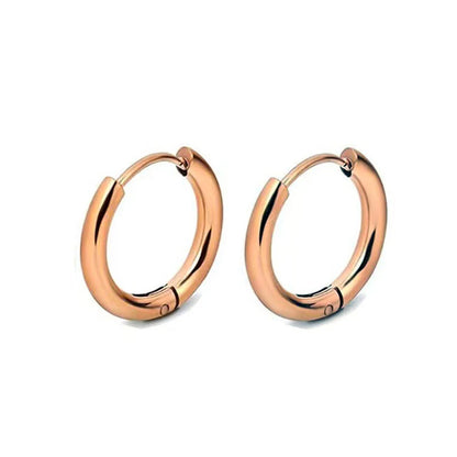 Gold Stainless Steel Hoop Earrings
