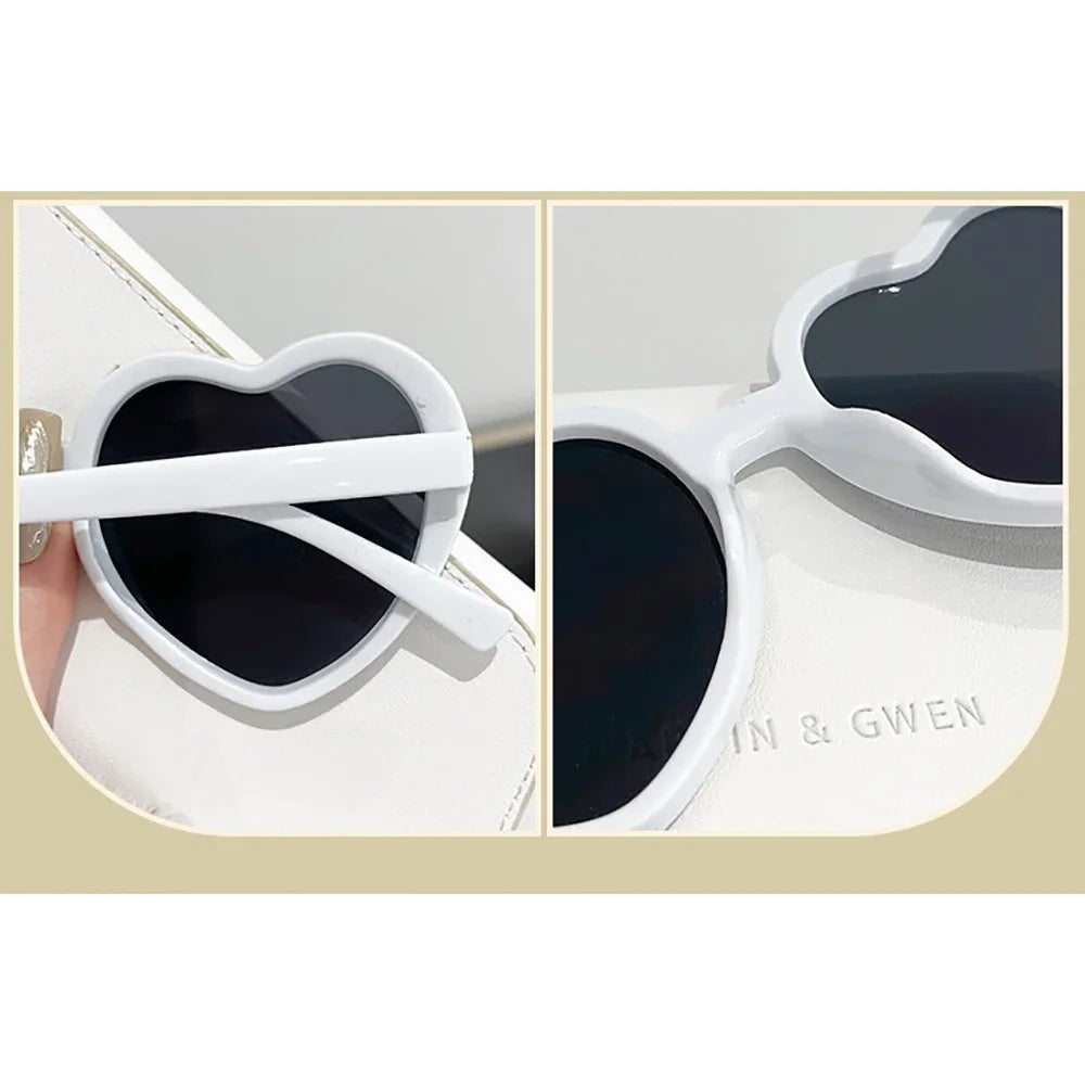 DRAVEN — Pink Heart Sunglasses – Candy Vintage Big Frame UV400 Shades