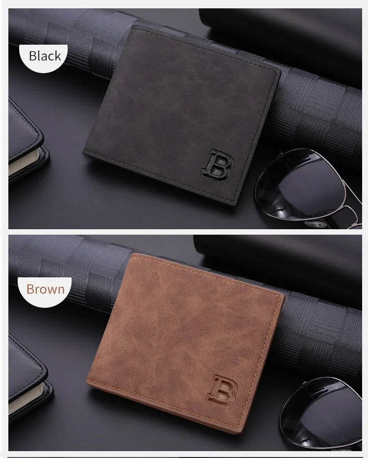 PU Leather Wallet Men Zipper Coin Bag Slim Design – Elegant Men's Accessory | Accessorio Uomo Elegante