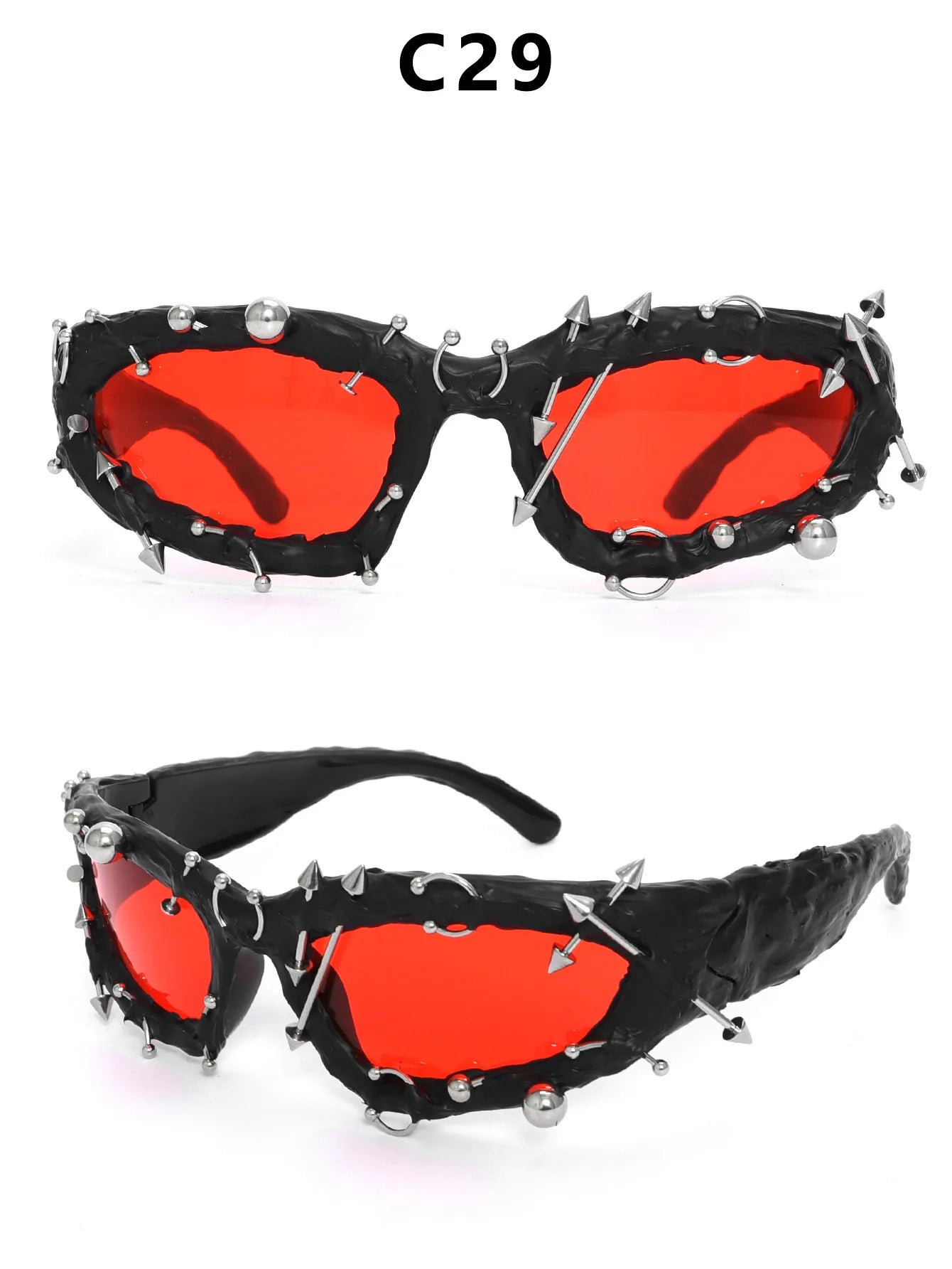 DRAVEN — Twisted Frame Sunglasses – Handmade Y2K Retro Shades