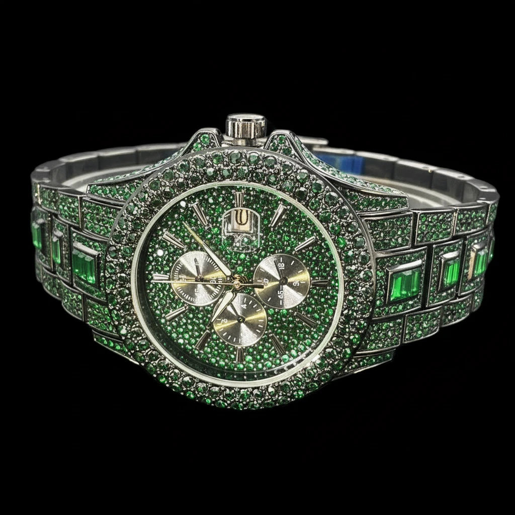 DRAVEN — Crimson Ice – Men’s Red Steel Luxury Watch 2025 Edition