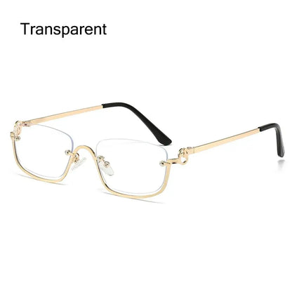 Half-Frame Square Sunglasses – Vintage Metal Y2K Shades – Elegant Men's Accessory | Accessorio Uomo Elegante