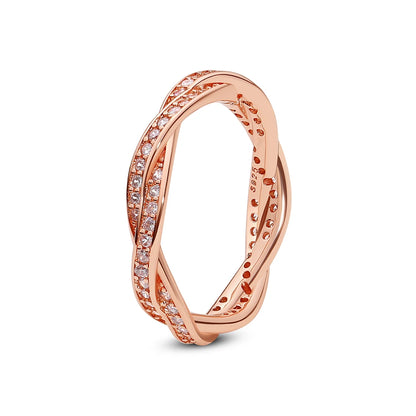 Rose Gold Crown Heart Ring