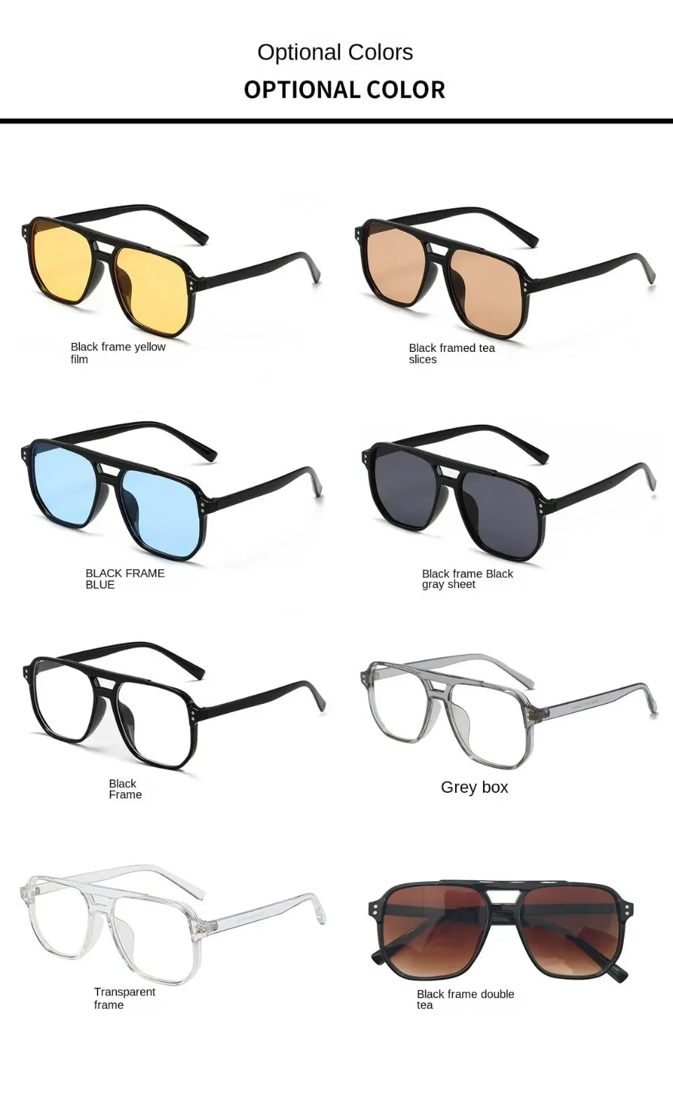 DRAVEN — Oversized Square Sunglasses – Classic Black Lens