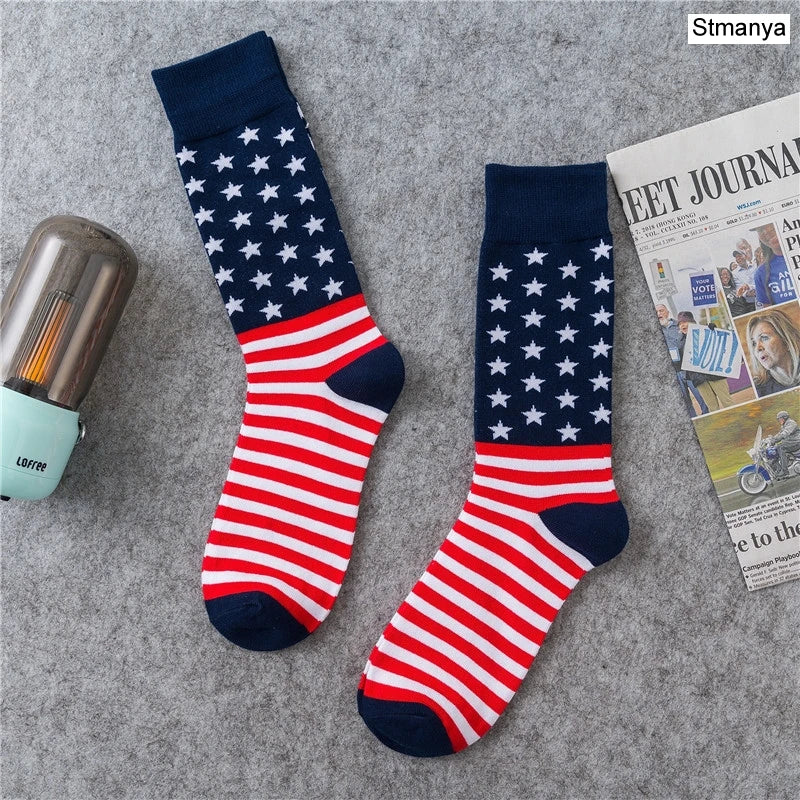 DRAVEN — US Flag Long Socks – Unisex Street Style