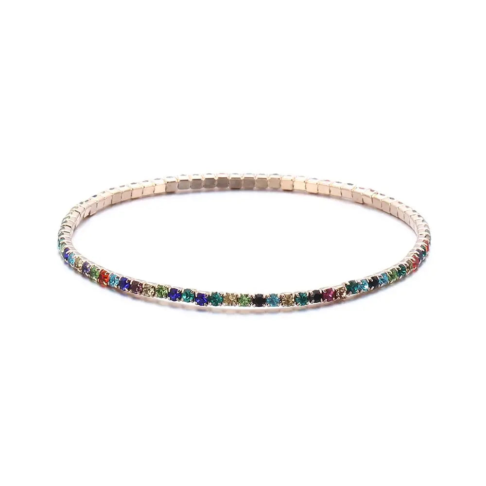 DRAVEN — Colorful Rhinestone Elastic Bracelet
