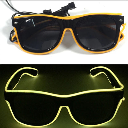 Neon Glow Party Sunglasses – LED Light-Up Style