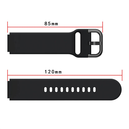 Monochrome Silicone Strap – 20mm / 22mm Replacement Band for ICE Smart Watches – Elegant Men's Accessory | Accessorio Uomo Elegante