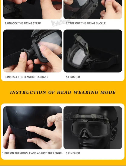 Sport Tactical Sunglasses – Dual Mode Protection – Elegant Men's Accessory | Accessorio Uomo Elegante