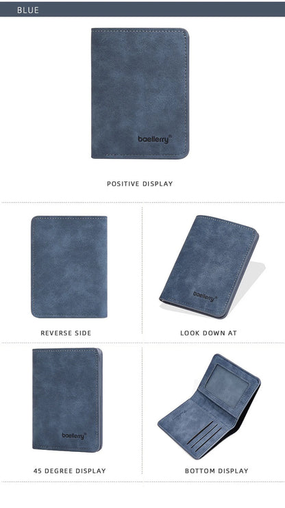 Baellerry PU Leather Wallet Men Minimalist Money Clip – Elegant Men's Accessory | Accessorio Uomo Elegante