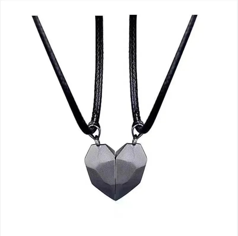 DRAVEN — Magnetic Wishing Stone Couple Necklace – Black and White Pendant Jewelry for Men and Women