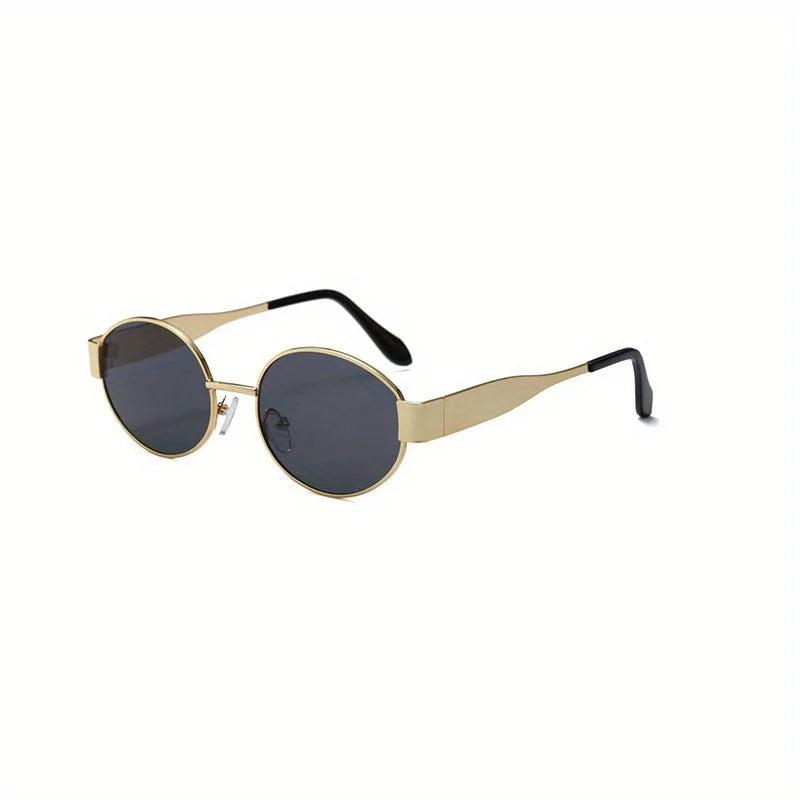 DRAVEN — Oval Metal Frame Sunglasses – Classic Retro Chic