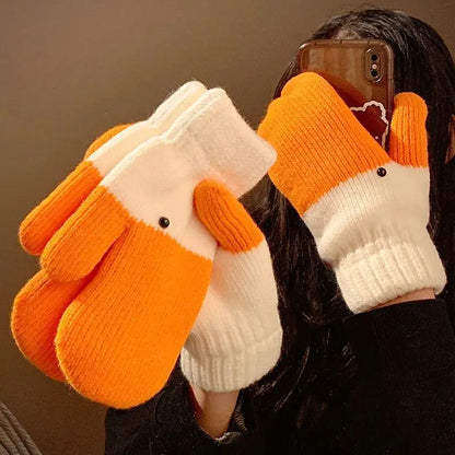 Cute Wool Plush Gloves – Winter Warm Couple Style