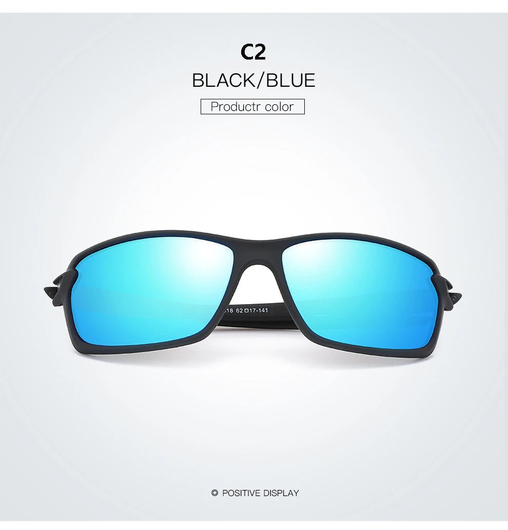 Polarized Sport Sunglasses – Iridescent Windproof Design – Elegant Men's Accessory | Accessorio Uomo Elegante