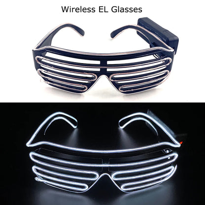 Wireless LED Glow Sunglasses – Carnival Party Style