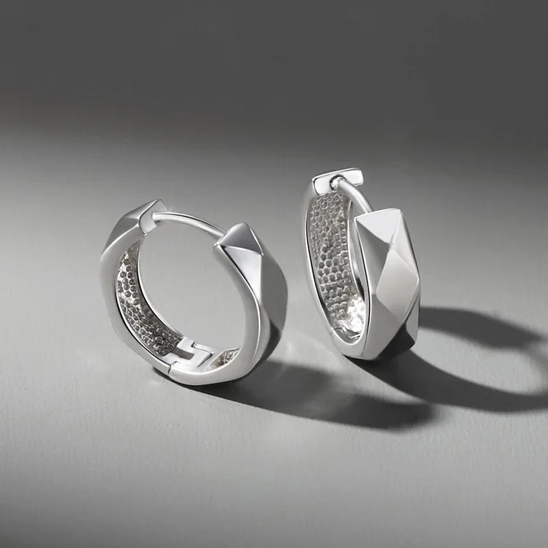 DRAVEN — Geometric Sterling Silver Men’s Earrings