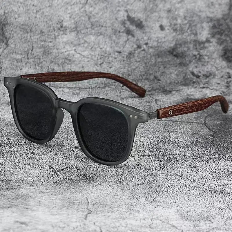 DRAVEN — Wood Grain Sunglasses – Trendy Retro Polarized Design