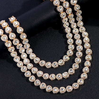 Cluster Tennis Chain Choker – High-Polish Statement Necklace – Elegant Men's Accessory | Accessorio Uomo Elegante