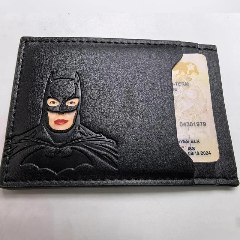 Leather Superhero Wallet 2025 Bat Mask Card Holder – Elegant Men's Accessory | Accessorio Uomo Elegante