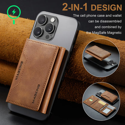 Magnetic Leather Wallet Premium Foldable Mini Design – Elegant Men's Accessory | Accessorio Uomo Elegante