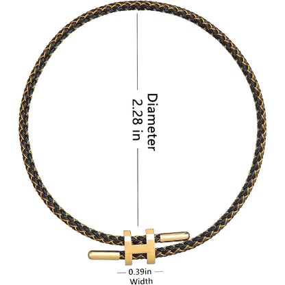 14K Gold-Plated Wire Rope Charm Bracelet – Elegant Men's Accessory | Accessorio Uomo Elegante