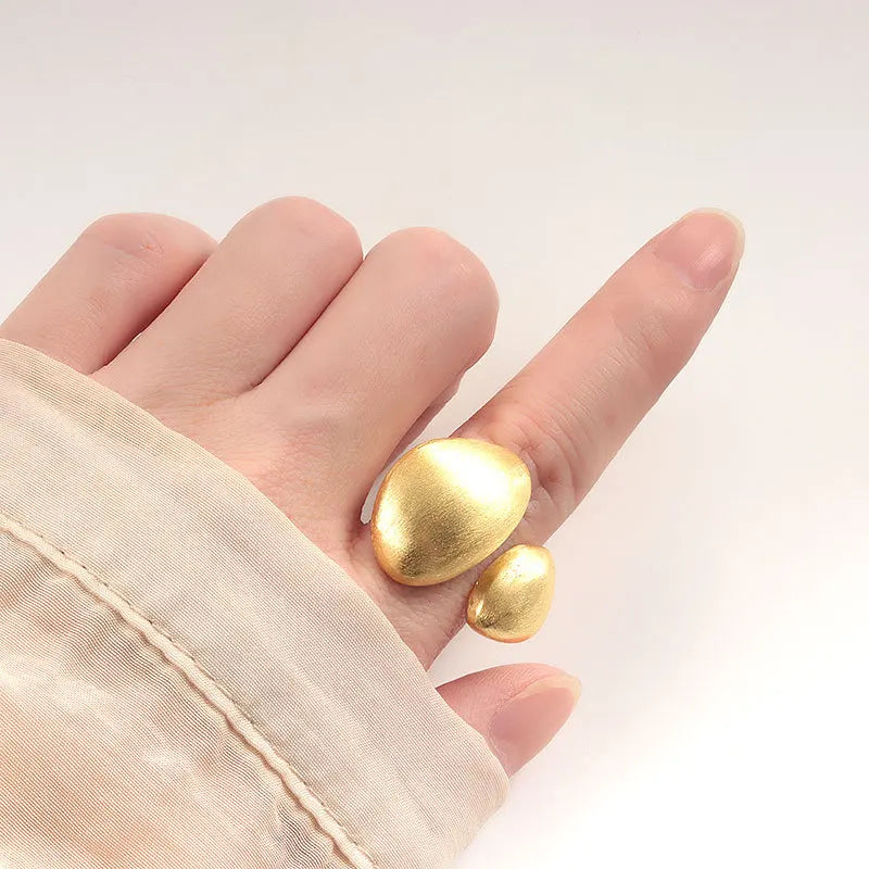DRAVEN — Minimalist Double Oval Gold Ring