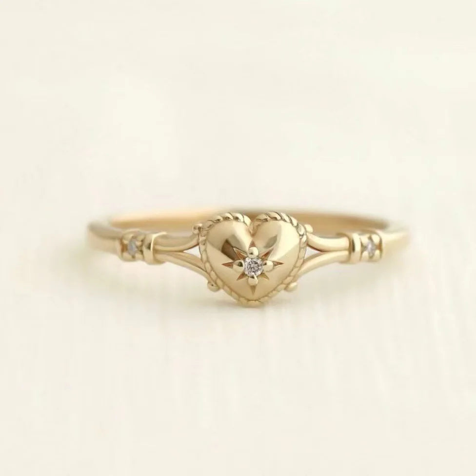 DRAVEN — Gold Plated Heart Ring