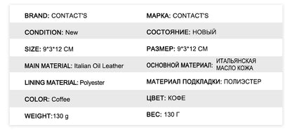 Leather Airtag Wallet Men RFID Aluminum Card Holder – Elegant Men's Accessory | Accessorio Uomo Elegante