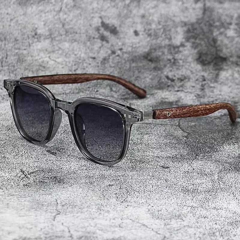 DRAVEN — Wood Grain Sunglasses – Trendy Retro Polarized Design