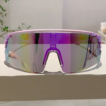 Semi-Rimless Sport Sunglasses – Oversized Mirror Design – Elegant Men's Accessory | Accessorio Uomo Elegante