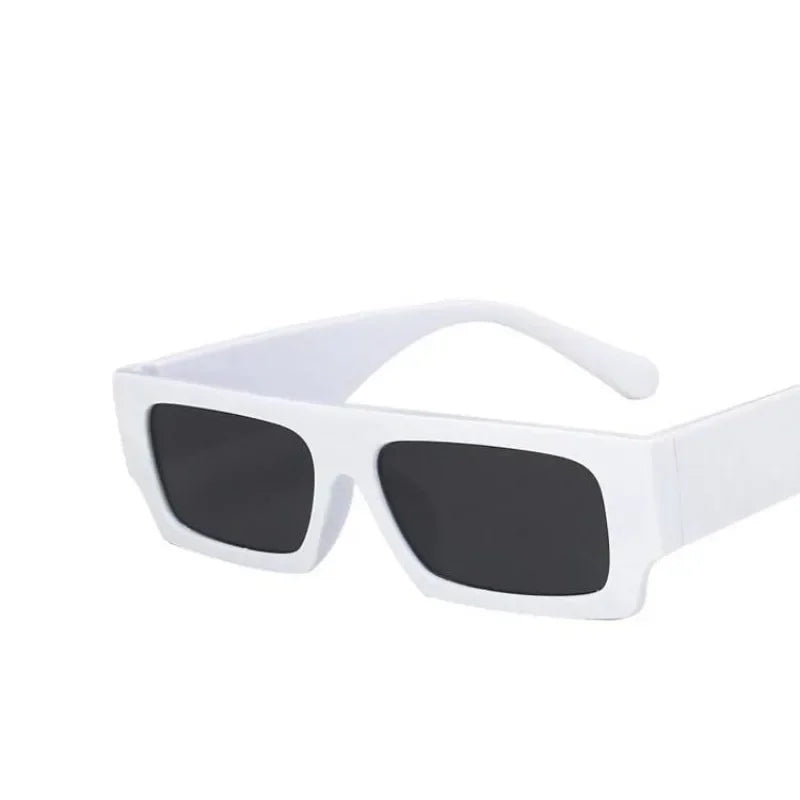 White Square Sunglasses – Y2K Designer UV400 Eyewear – Elegant Men's Accessory | Accessorio Uomo Elegante
