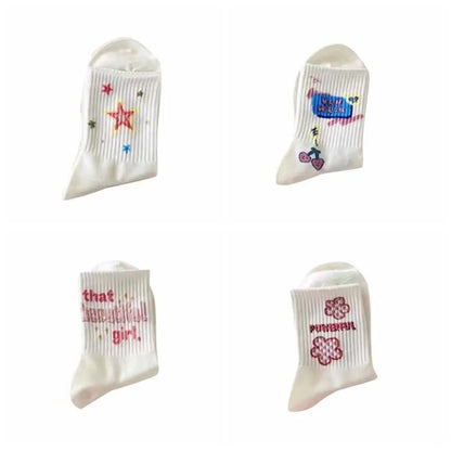 Y2K Flower Ankle Socks – Unisex Street Cartoon Style – Elegant Men's Accessory | Accessorio Uomo Elegante