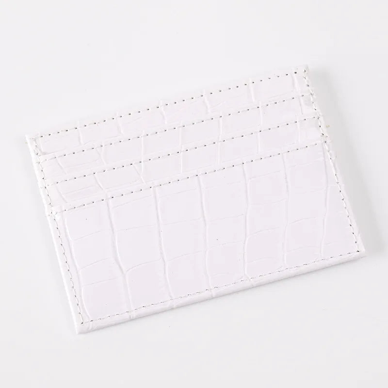 Crocodile Pattern PU Leather Card Holder Wallet Women – Elegant Men's Accessory | Accessorio Uomo Elegante