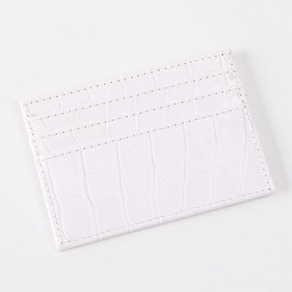 Crocodile Pattern PU Leather Card Holder Wallet Women – Elegant Men's Accessory | Accessorio Uomo Elegante