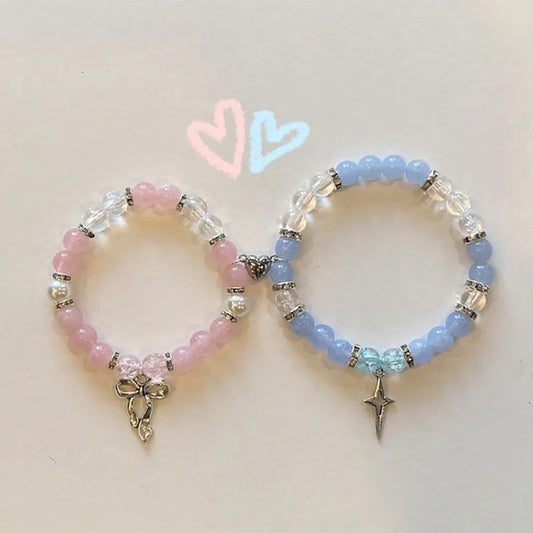 DRAVEN — Y2K Bow Couple Bracelets — Bracelets | DRAVEN