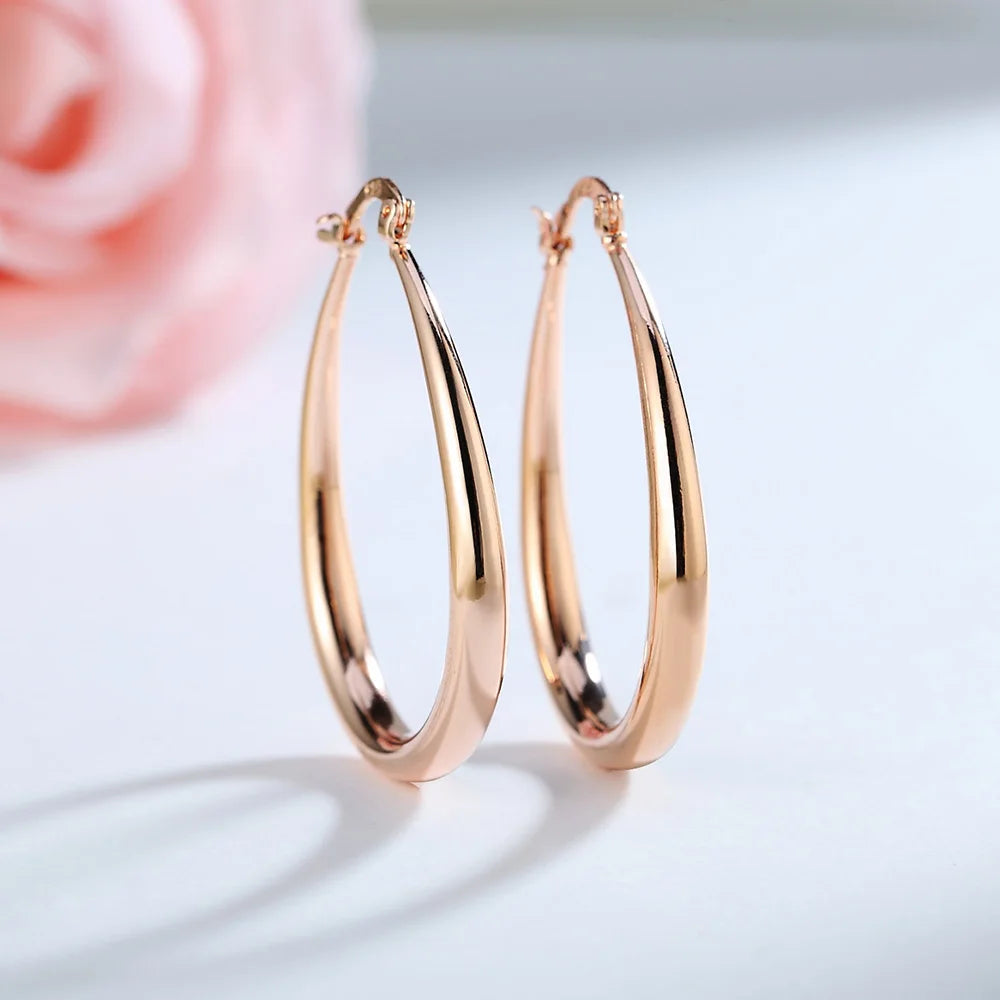 18K Gold Plated Oval Silver Earrings – Elegant Men's Accessory | Accessorio Uomo Elegante