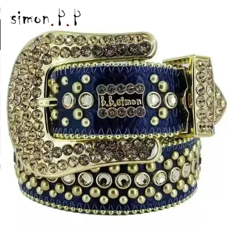 DRAVEN — Skull Studded Belt Unisex Punk Rock Gothic Style