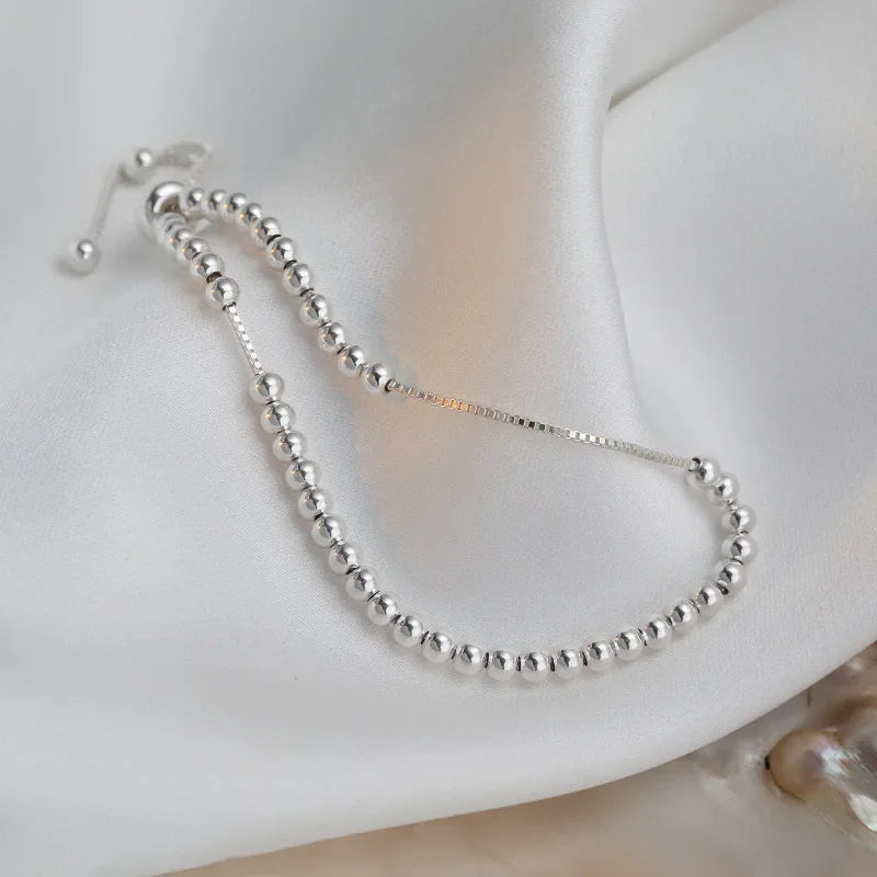 DRAVEN — Solid 925 Sterling Silver Beaded Bracelet