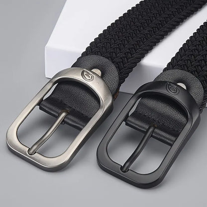 Woven Elastic Belt Unisex Casual Outdoor Design – Elegant Men's Accessory | Accessorio Uomo Elegante