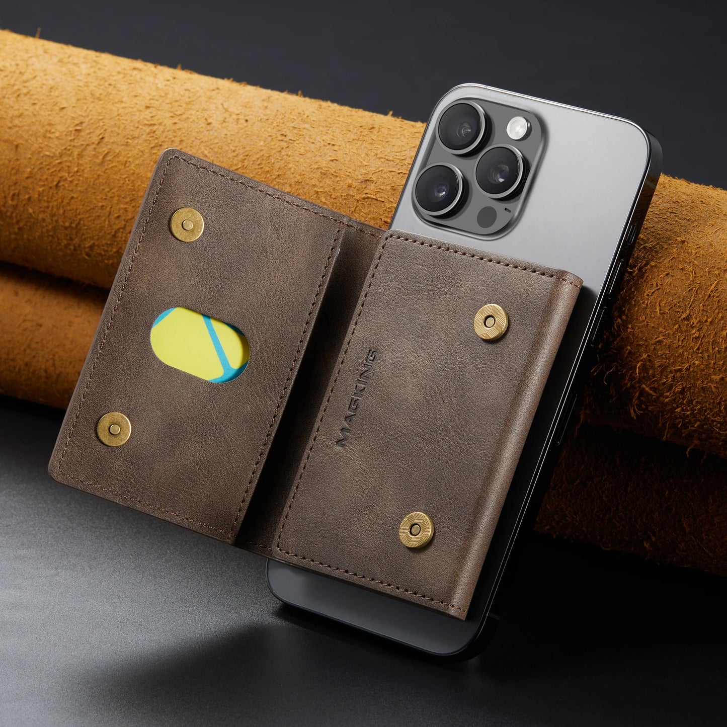 DRAVEN — Magnetic Leather Wallet Premium Foldable Mini Design